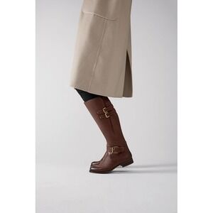 NATURALIZER Jessie Wide Calf Leather Riding Boot‎ SZ. 11M Brown NWOB!
